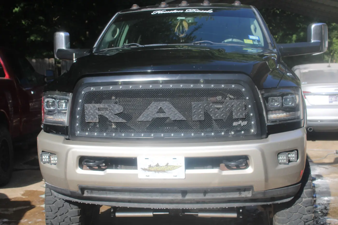 Black RAM truck after detailing