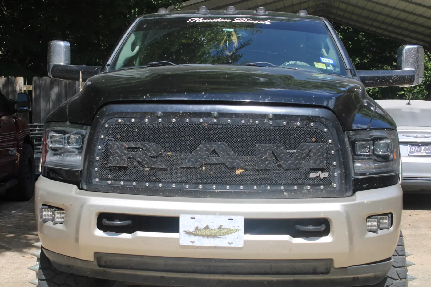 Black RAM truck before detailing